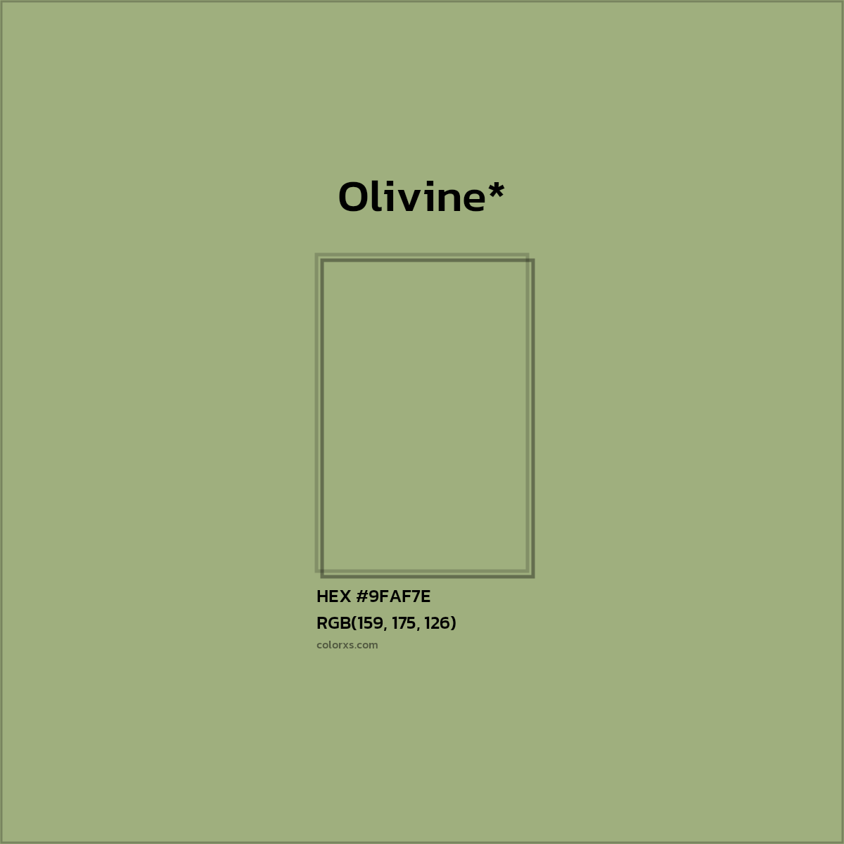 HEX #9FAF7E Color Name, Color Code, Palettes, Similar Paints, Images