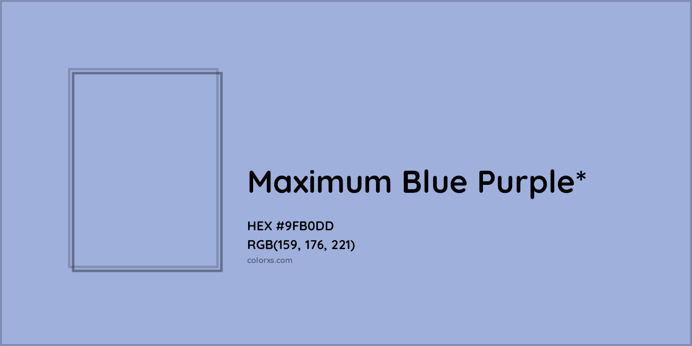 HEX #9FB0DD Color Name, Color Code, Palettes, Similar Paints, Images