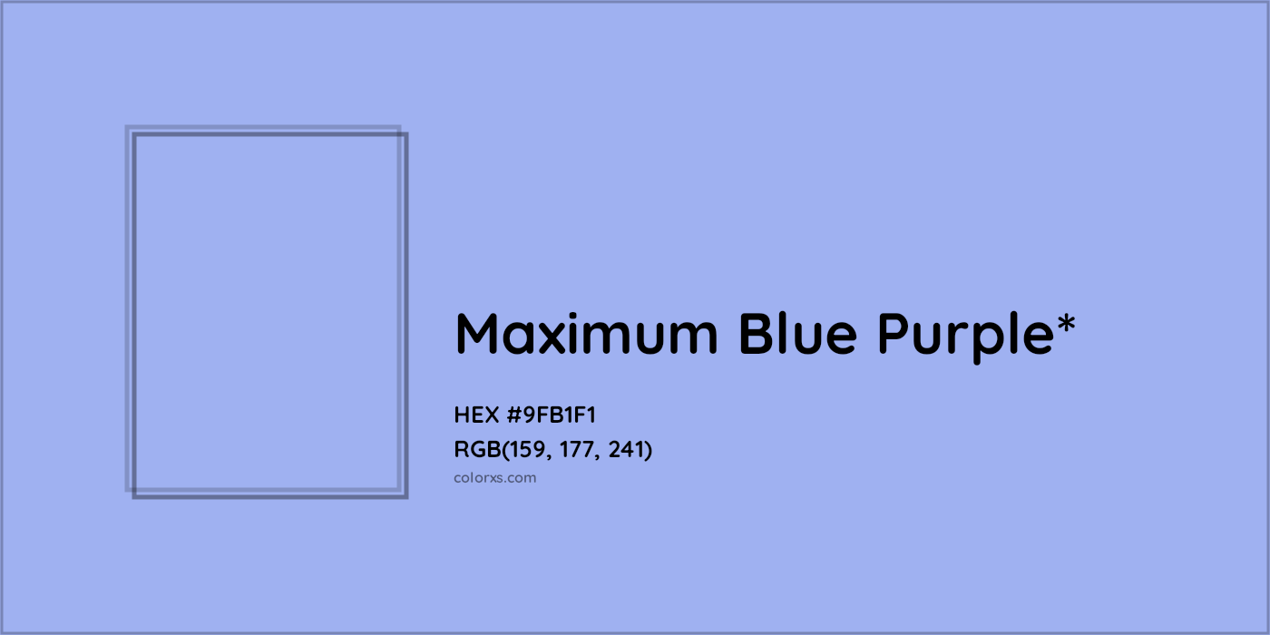 HEX #9FB1F1 Color Name, Color Code, Palettes, Similar Paints, Images