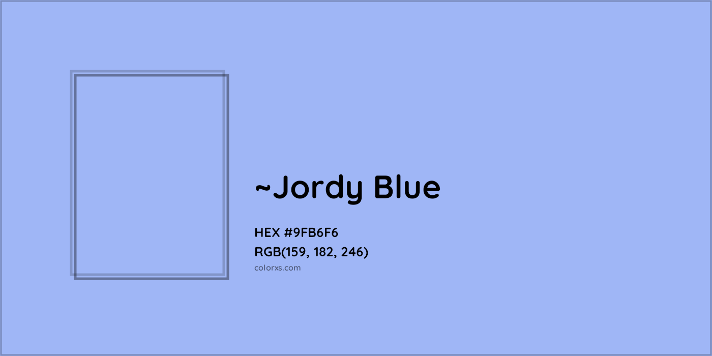 HEX #9FB6F6 Color Name, Color Code, Palettes, Similar Paints, Images
