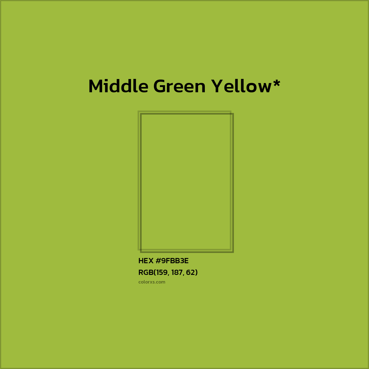 HEX #9FBB3E Color Name, Color Code, Palettes, Similar Paints, Images