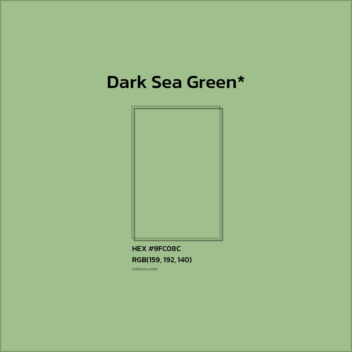 HEX #9FC08C Color Name, Color Code, Palettes, Similar Paints, Images