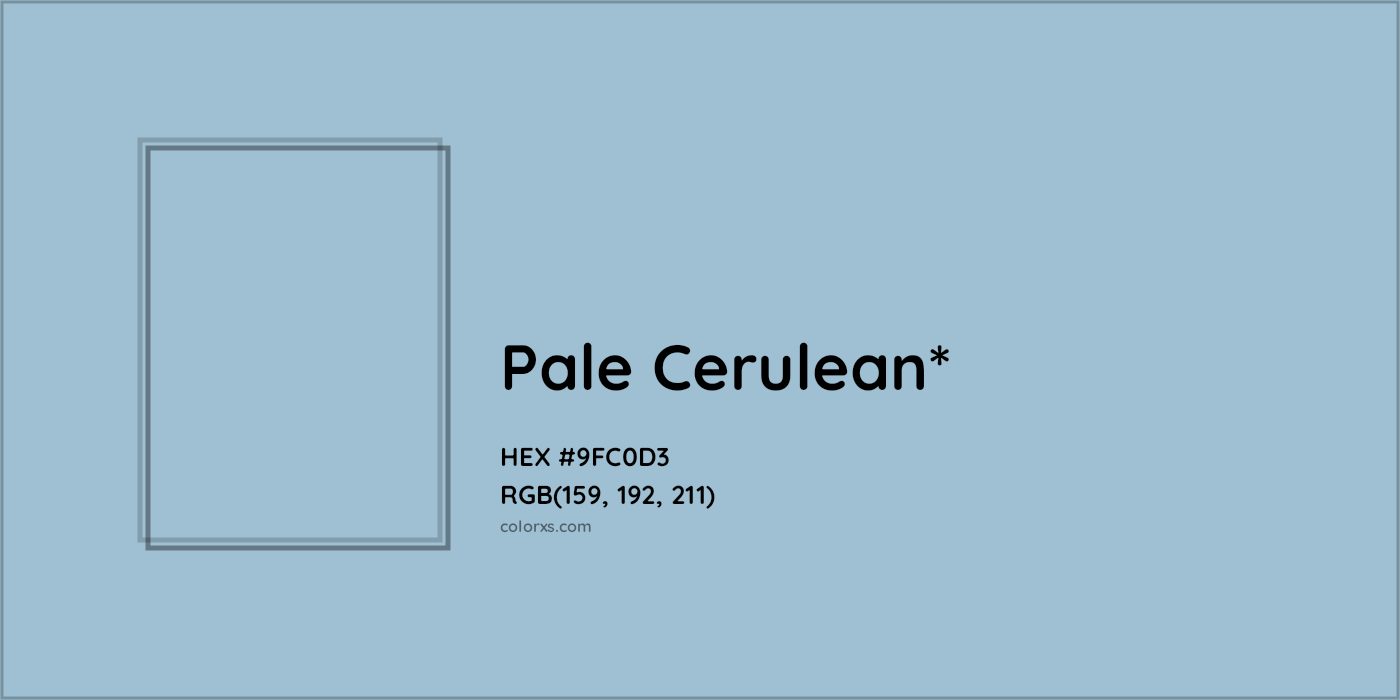 HEX #9FC0D3 Color Name, Color Code, Palettes, Similar Paints, Images