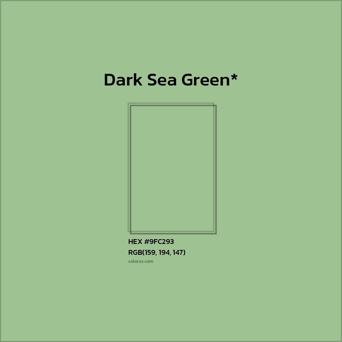 HEX #9FC293 Color Name, Color Code, Palettes, Similar Paints, Images