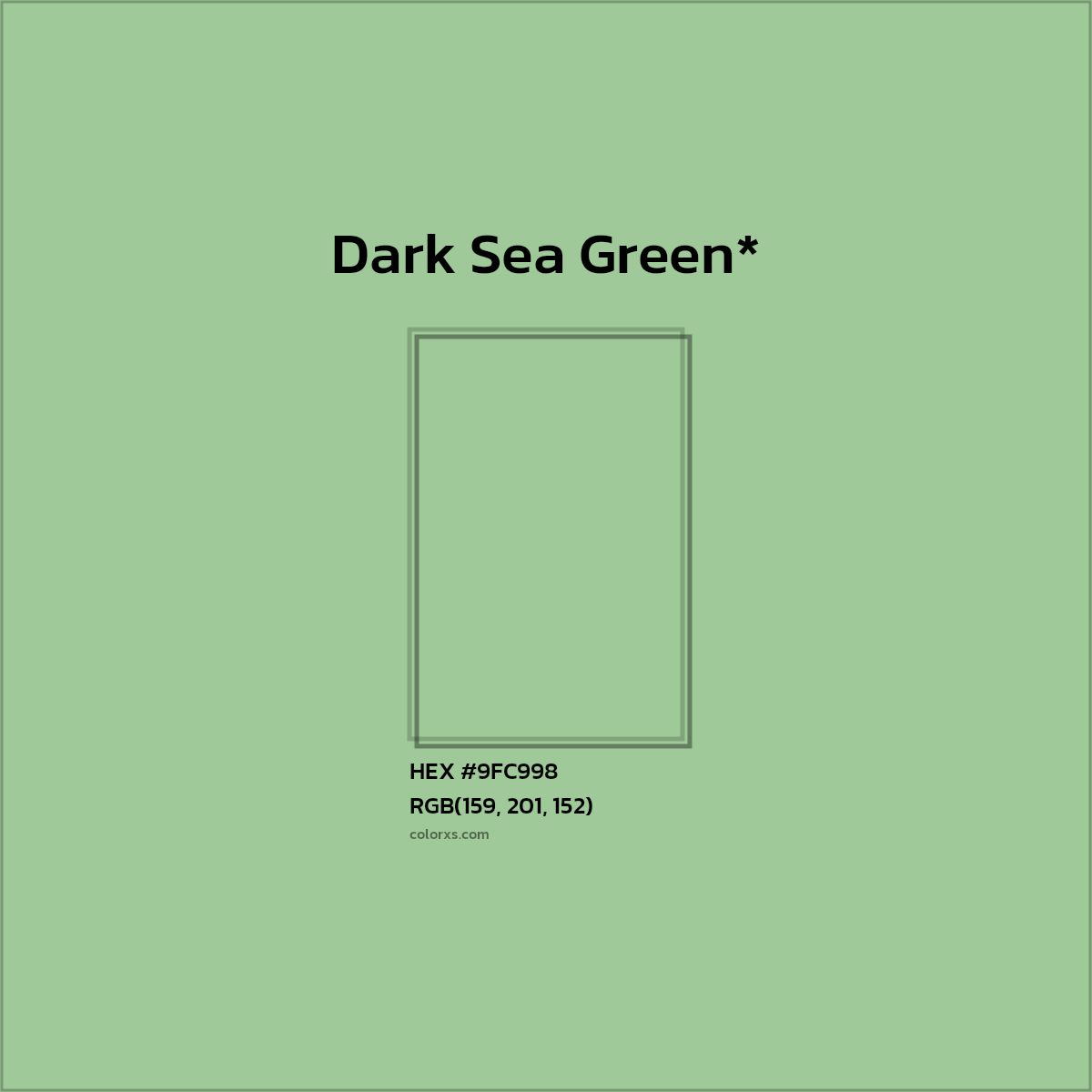 HEX #9FC998 Color Name, Color Code, Palettes, Similar Paints, Images