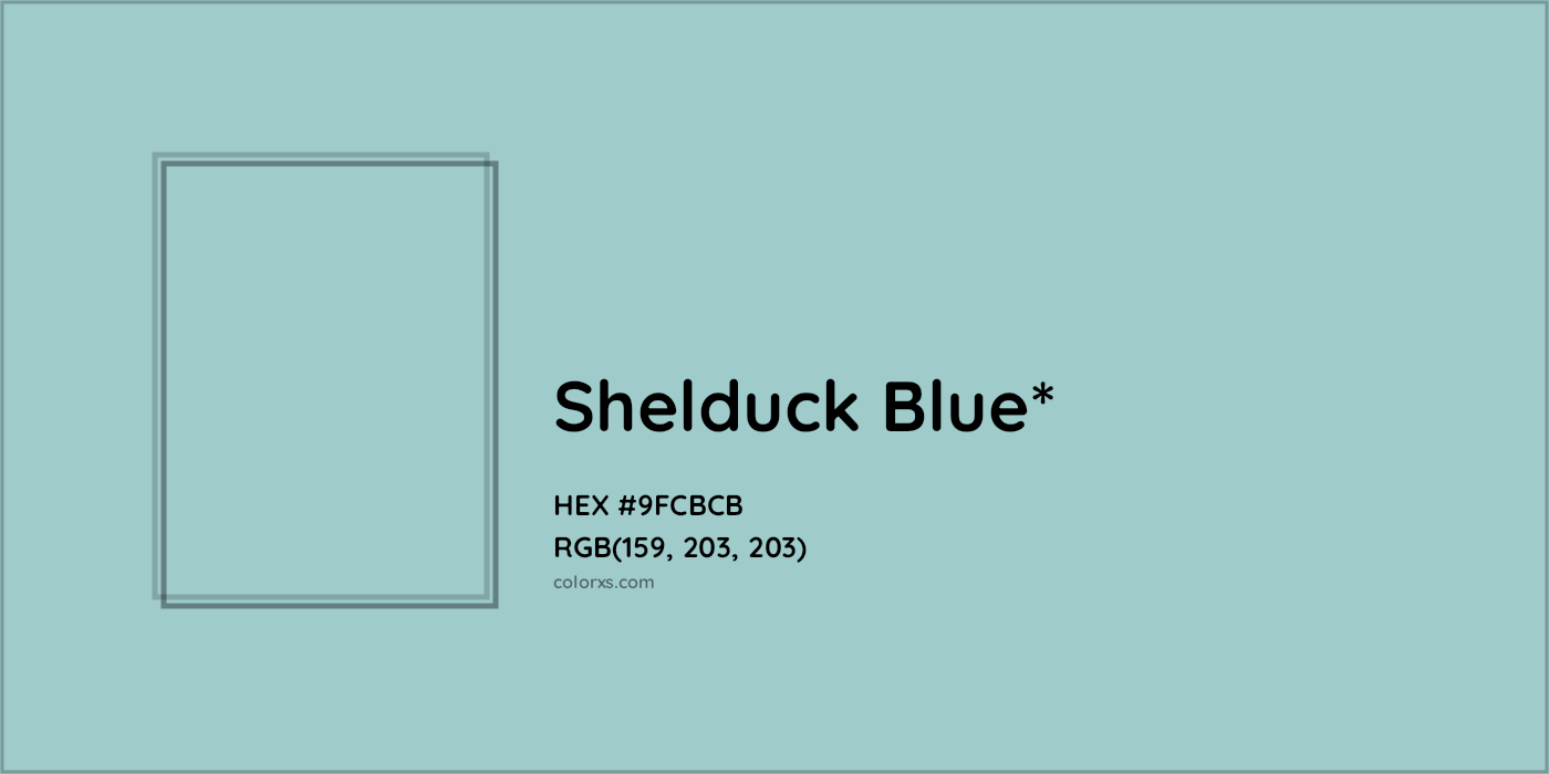HEX #9FCBCB Color Name, Color Code, Palettes, Similar Paints, Images