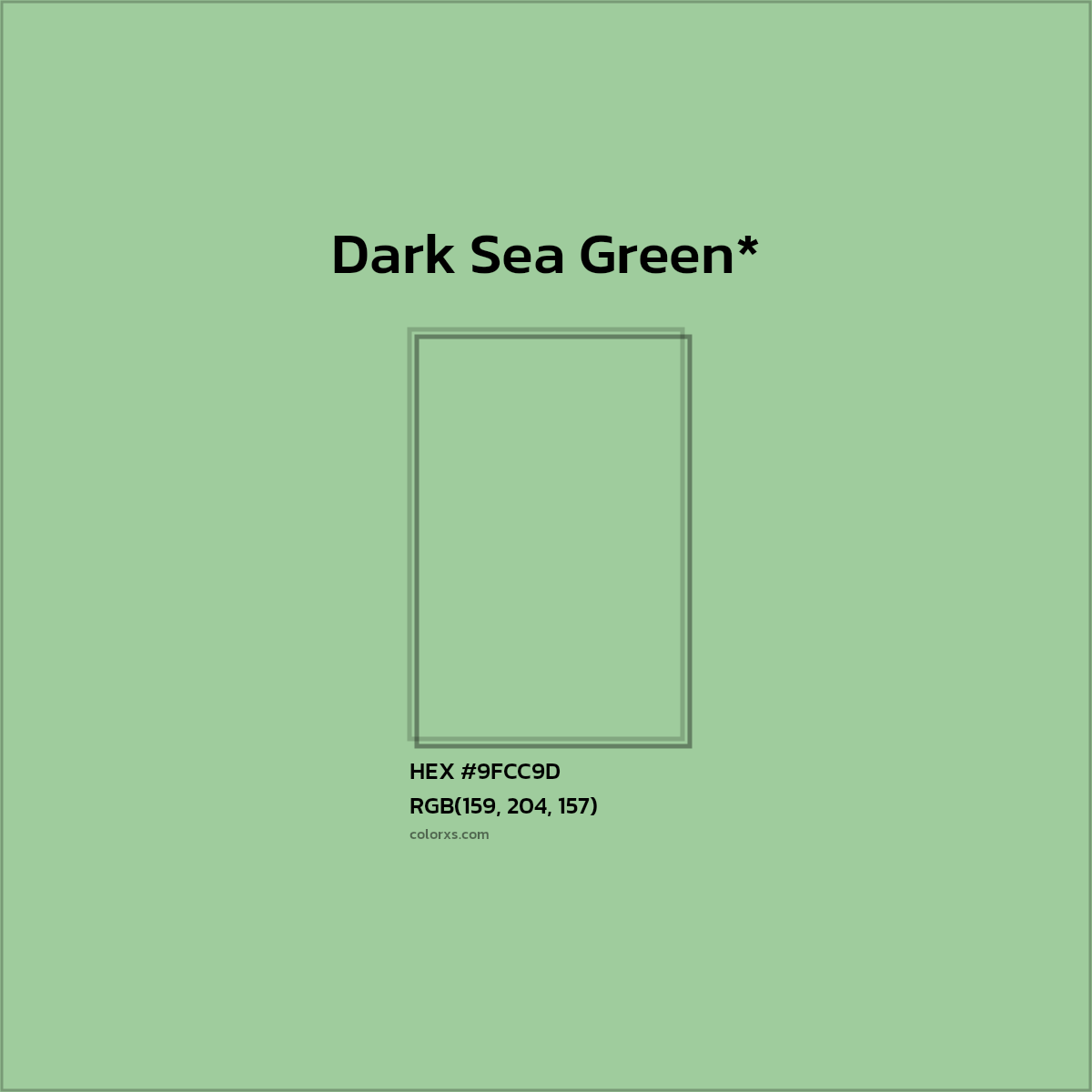 HEX #9FCC9D Color Name, Color Code, Palettes, Similar Paints, Images