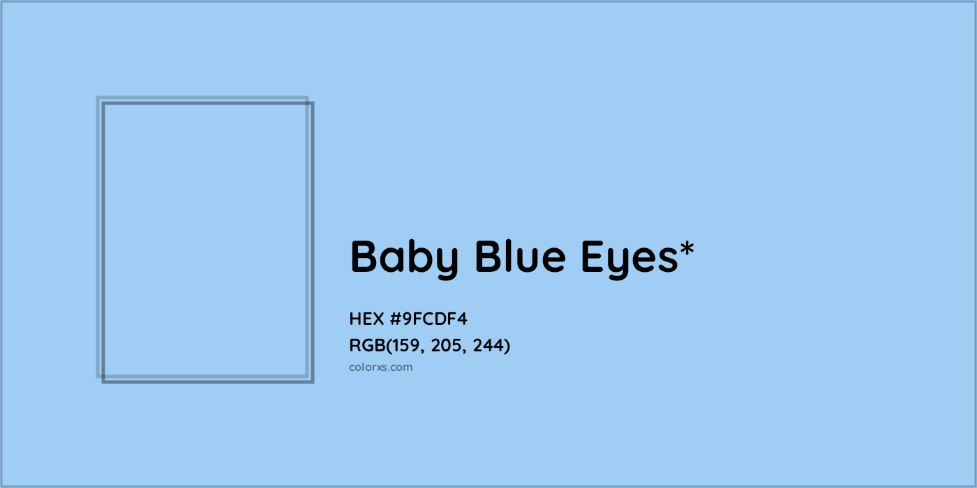 HEX #9FCDF4 Color Name, Color Code, Palettes, Similar Paints, Images