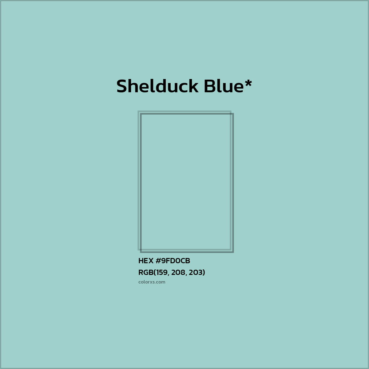 HEX #9FD0CB Color Name, Color Code, Palettes, Similar Paints, Images