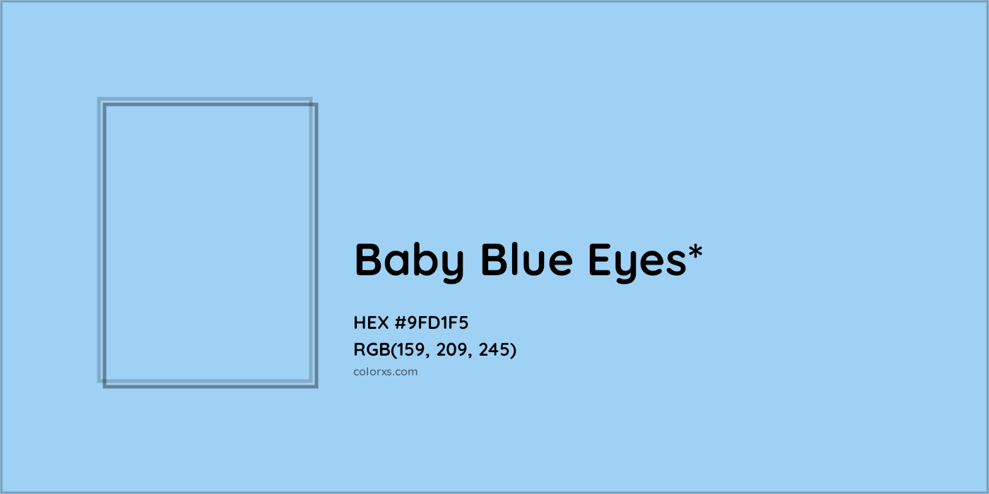 HEX #9FD1F5 Color Name, Color Code, Palettes, Similar Paints, Images