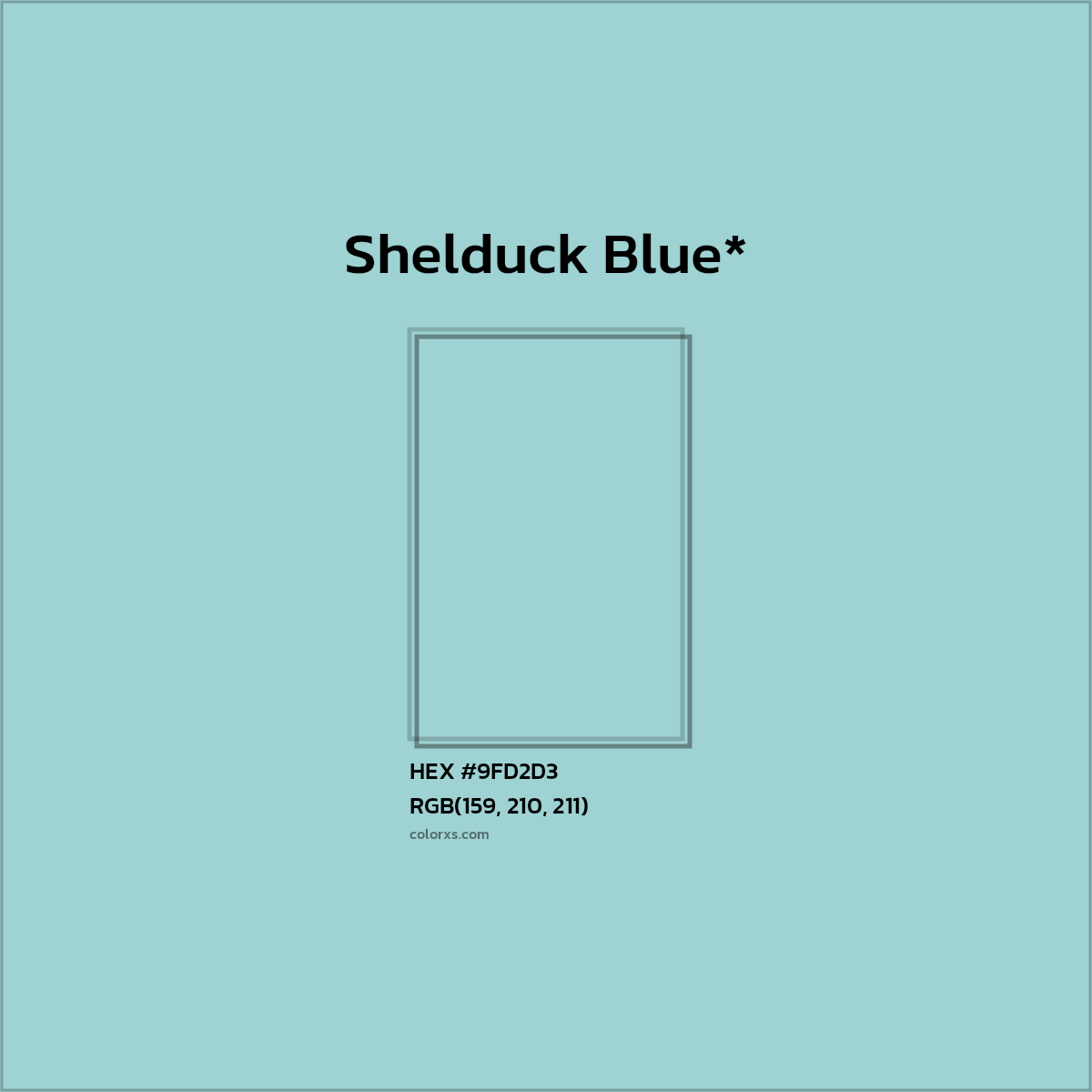 HEX #9FD2D3 Color Name, Color Code, Palettes, Similar Paints, Images