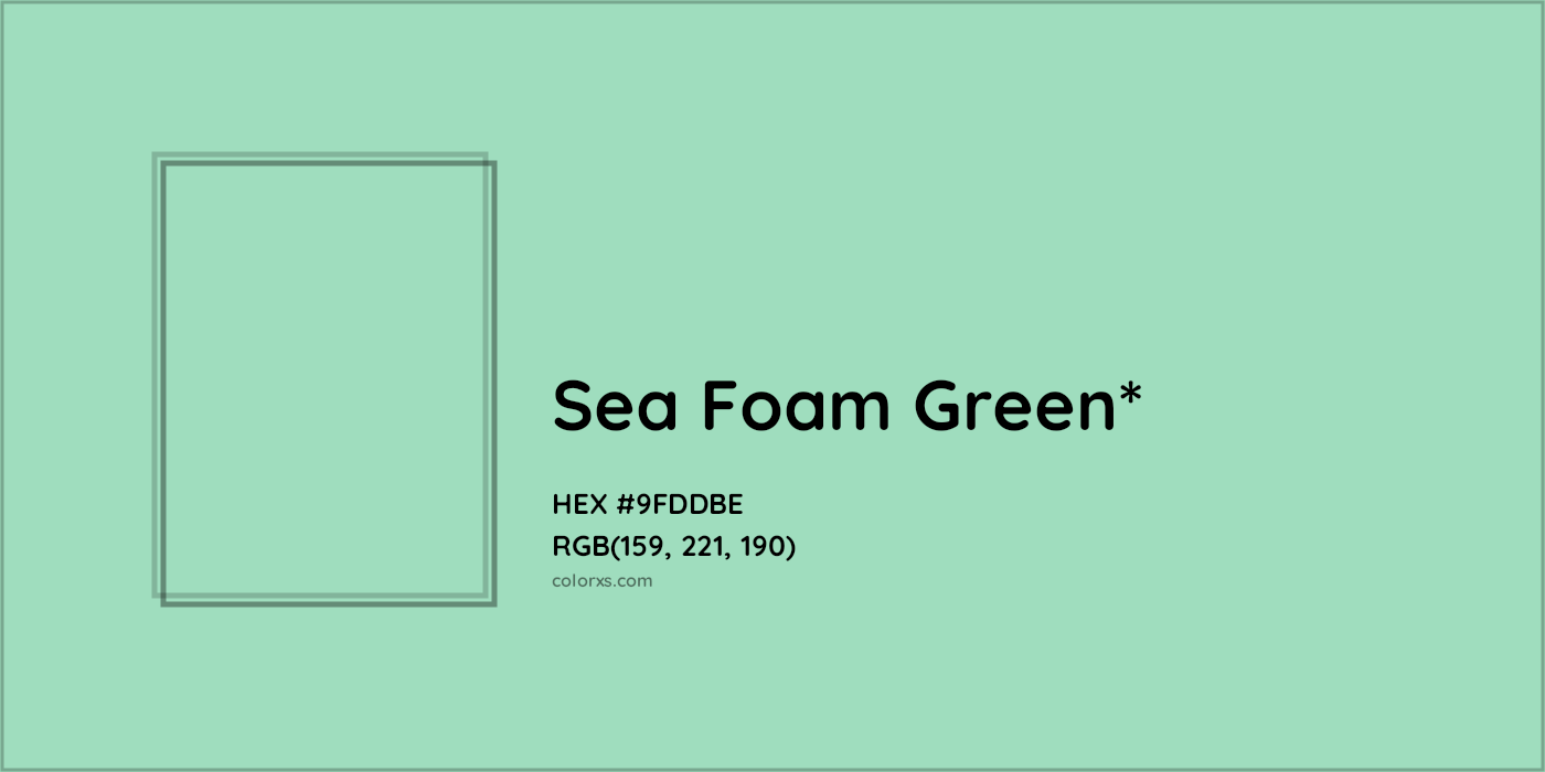 HEX #9FDDBE Color Name, Color Code, Palettes, Similar Paints, Images