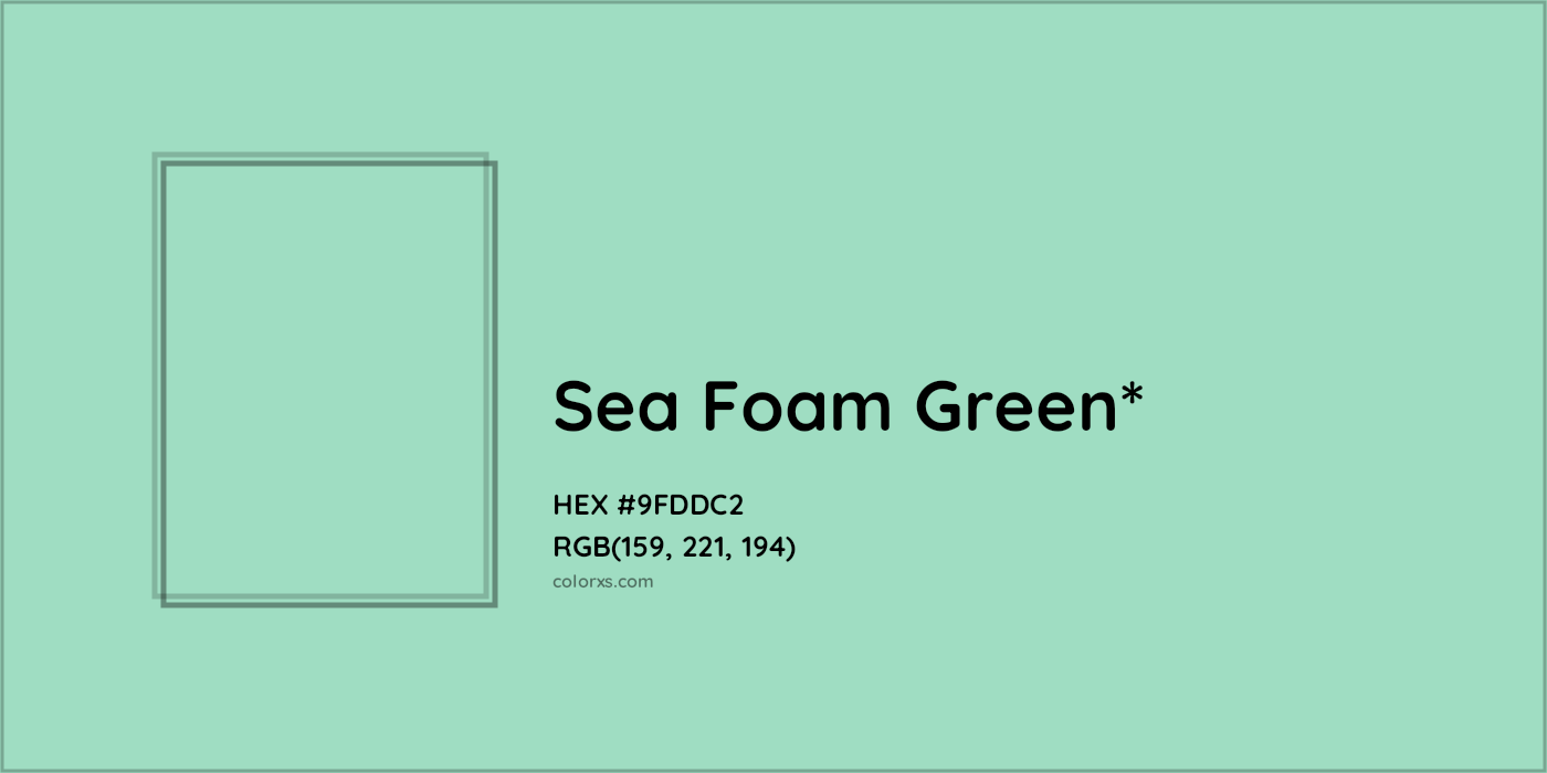 HEX #9FDDC2 Color Name, Color Code, Palettes, Similar Paints, Images