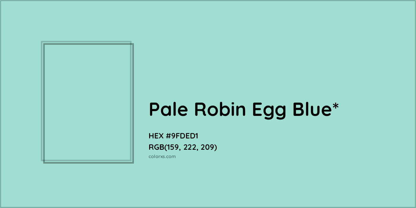 HEX #9FDED1 Color Name, Color Code, Palettes, Similar Paints, Images