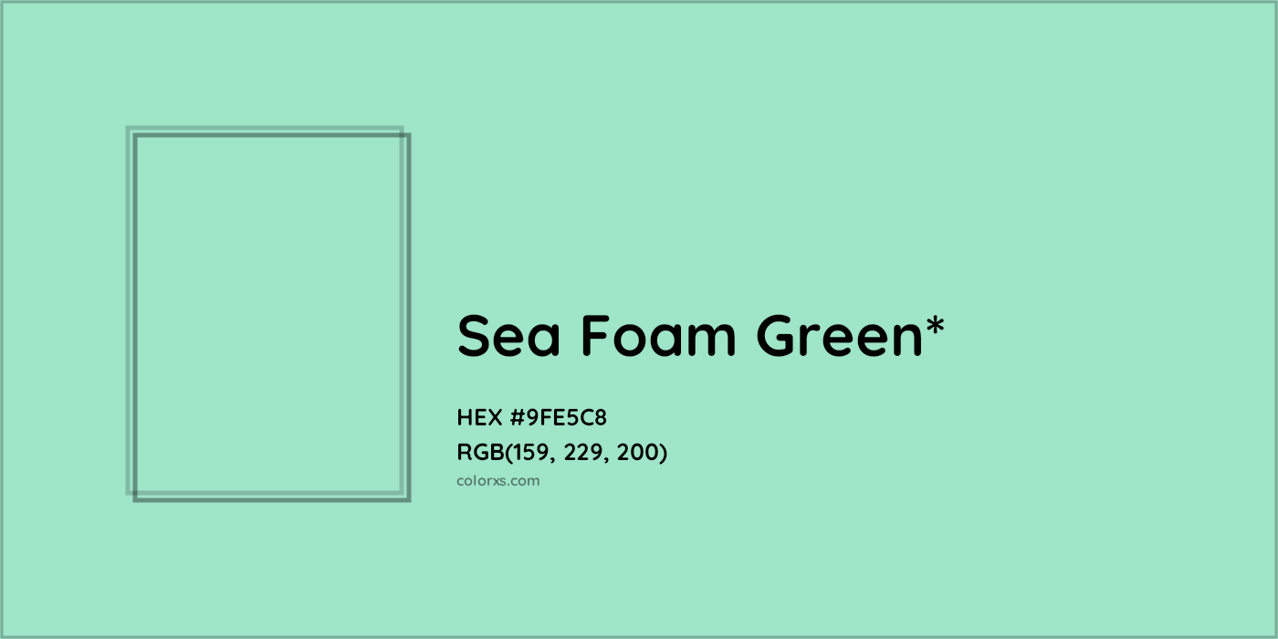 HEX #9FE5C8 Color Name, Color Code, Palettes, Similar Paints, Images