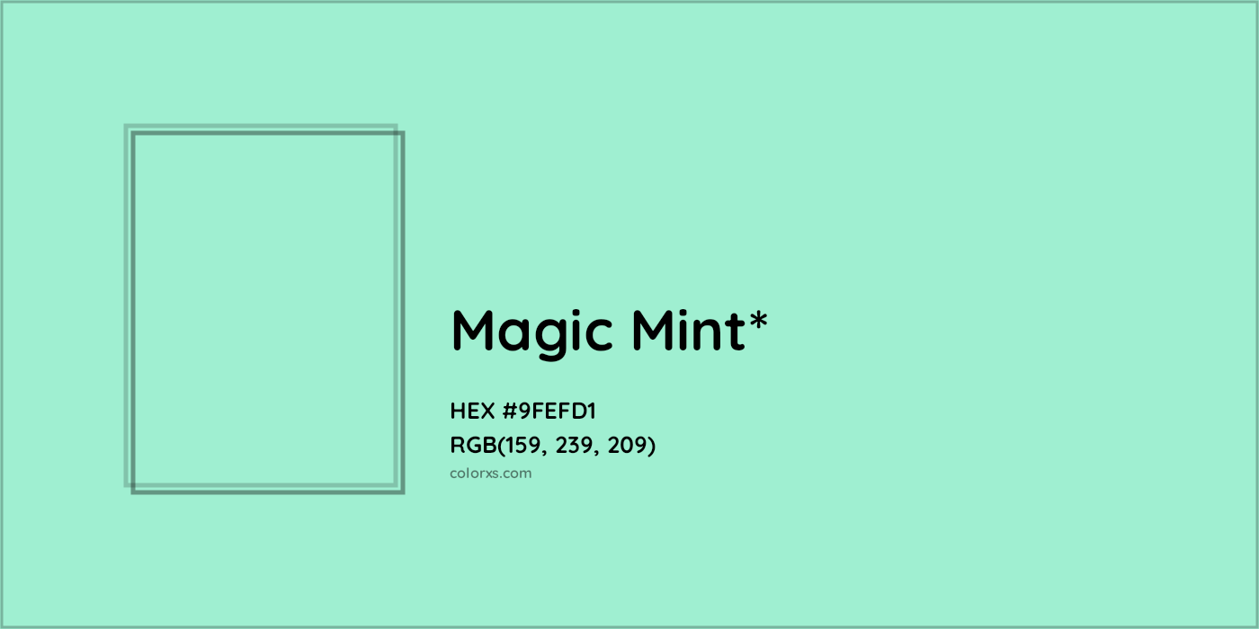 HEX #9FEFD1 Color Name, Color Code, Palettes, Similar Paints, Images