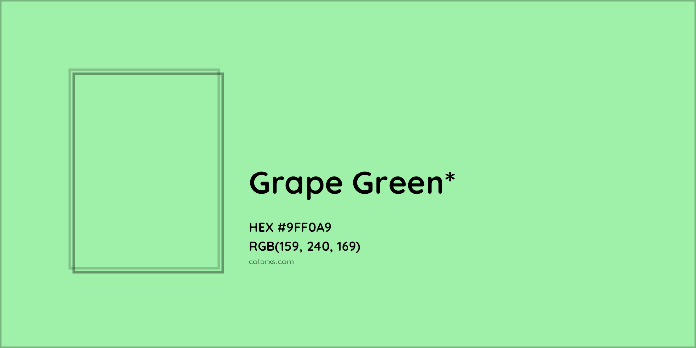 HEX #9FF0A9 Color Name, Color Code, Palettes, Similar Paints, Images