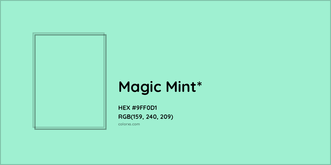 HEX #9FF0D1 Color Name, Color Code, Palettes, Similar Paints, Images