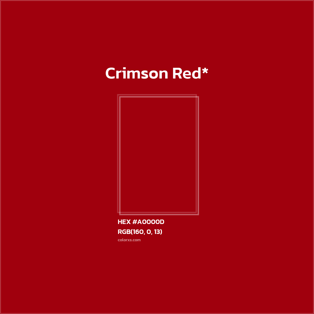 HEX #A0000D Color Name, Color Code, Palettes, Similar Paints, Images