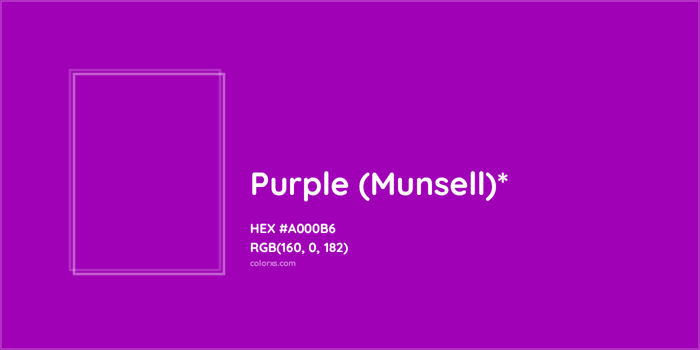 HEX #A000B6 Color Name, Color Code, Palettes, Similar Paints, Images