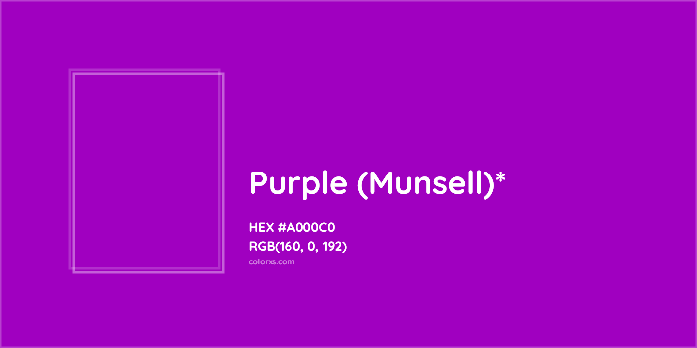 HEX #A000C0 Color Name, Color Code, Palettes, Similar Paints, Images