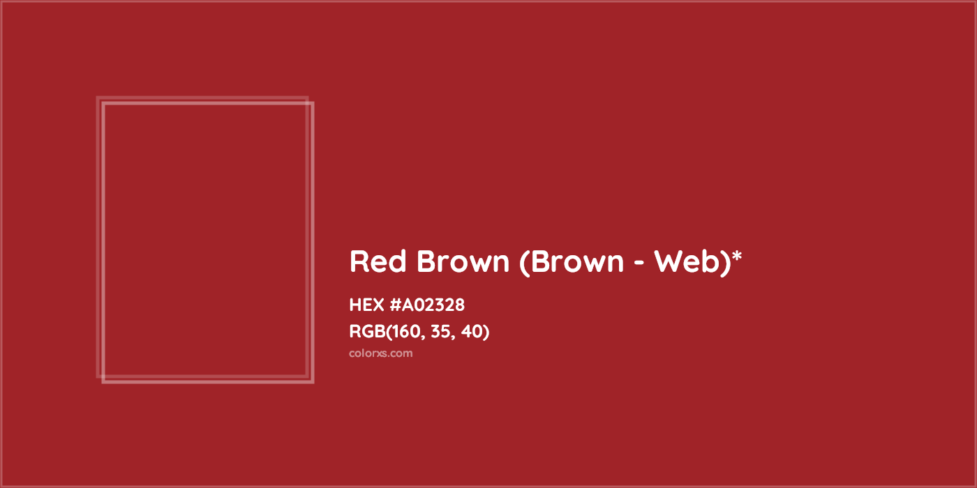 HEX #A02328 Color Name, Color Code, Palettes, Similar Paints, Images