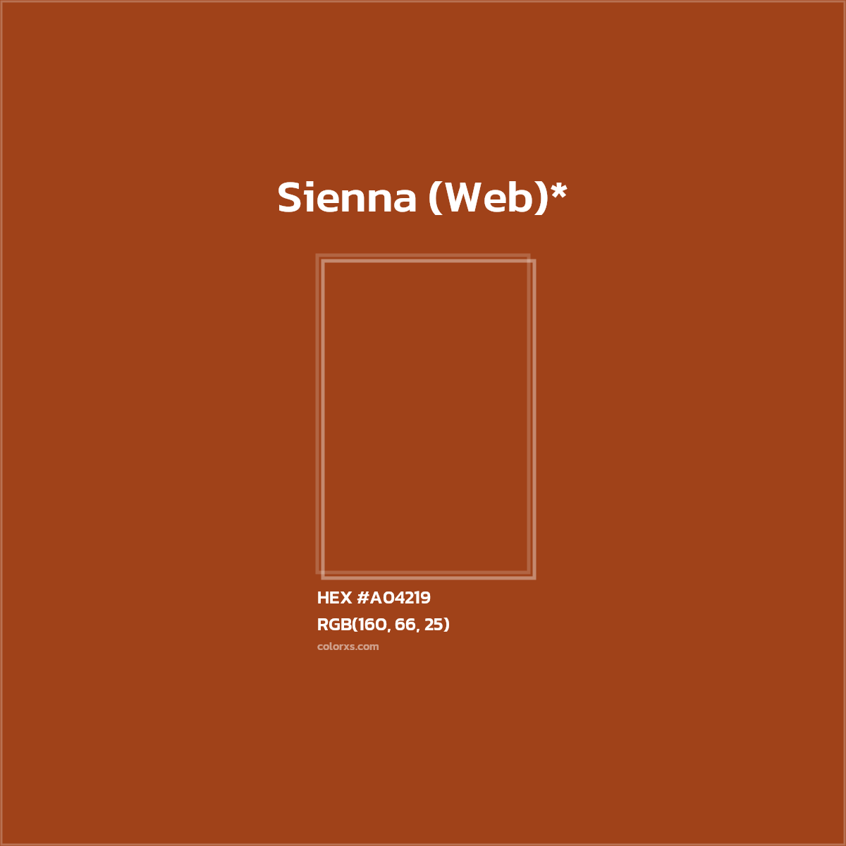 HEX #A04219 Color Name, Color Code, Palettes, Similar Paints, Images