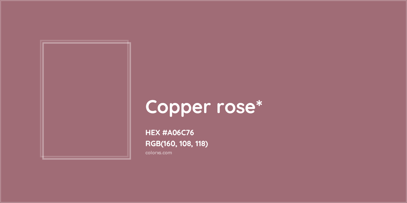 HEX #A06C76 Color Name, Color Code, Palettes, Similar Paints, Images