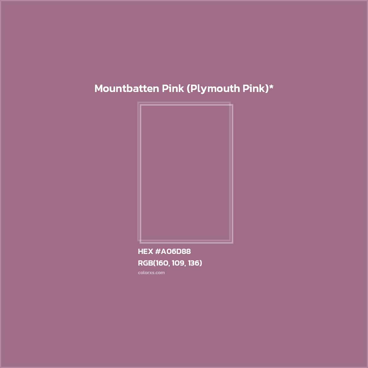 HEX #A06D88 Color Name, Color Code, Palettes, Similar Paints, Images