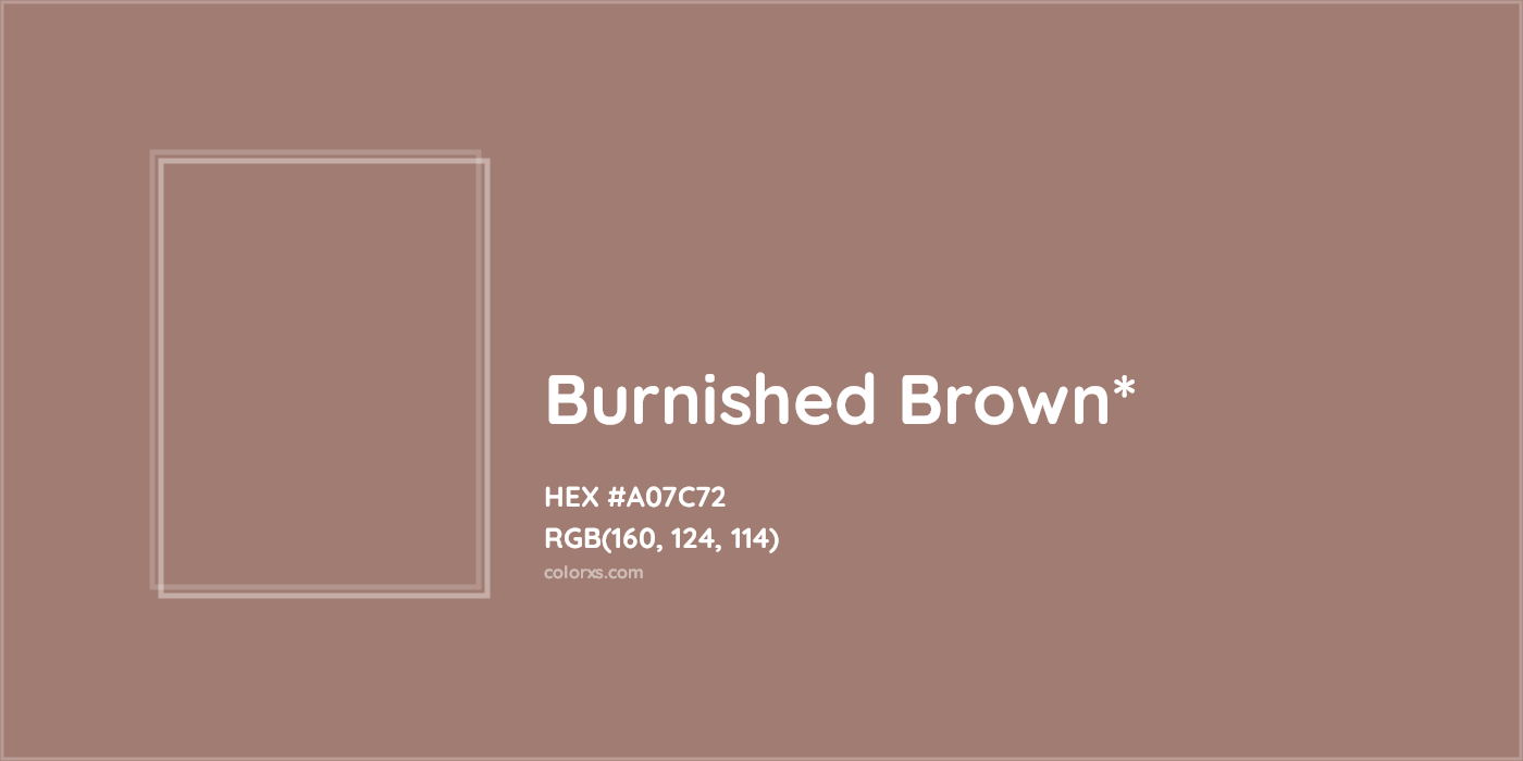 HEX #A07C72 Color Name, Color Code, Palettes, Similar Paints, Images