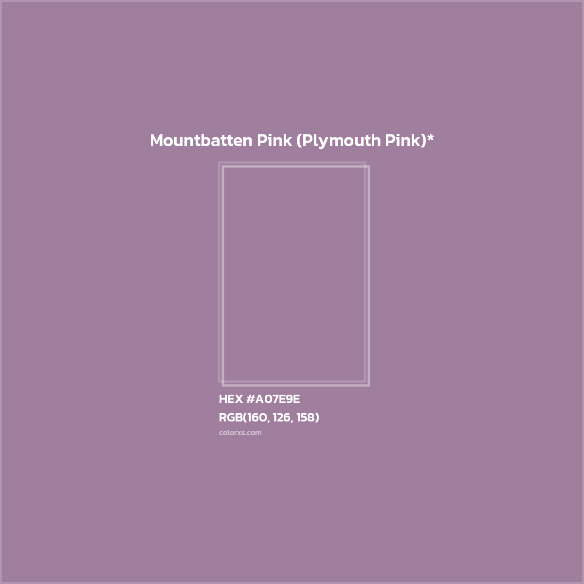 HEX #A07E9E Color Name, Color Code, Palettes, Similar Paints, Images