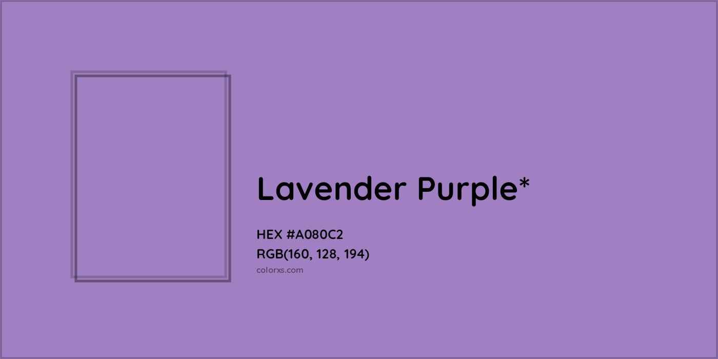 HEX #A080C2 Color Name, Color Code, Palettes, Similar Paints, Images