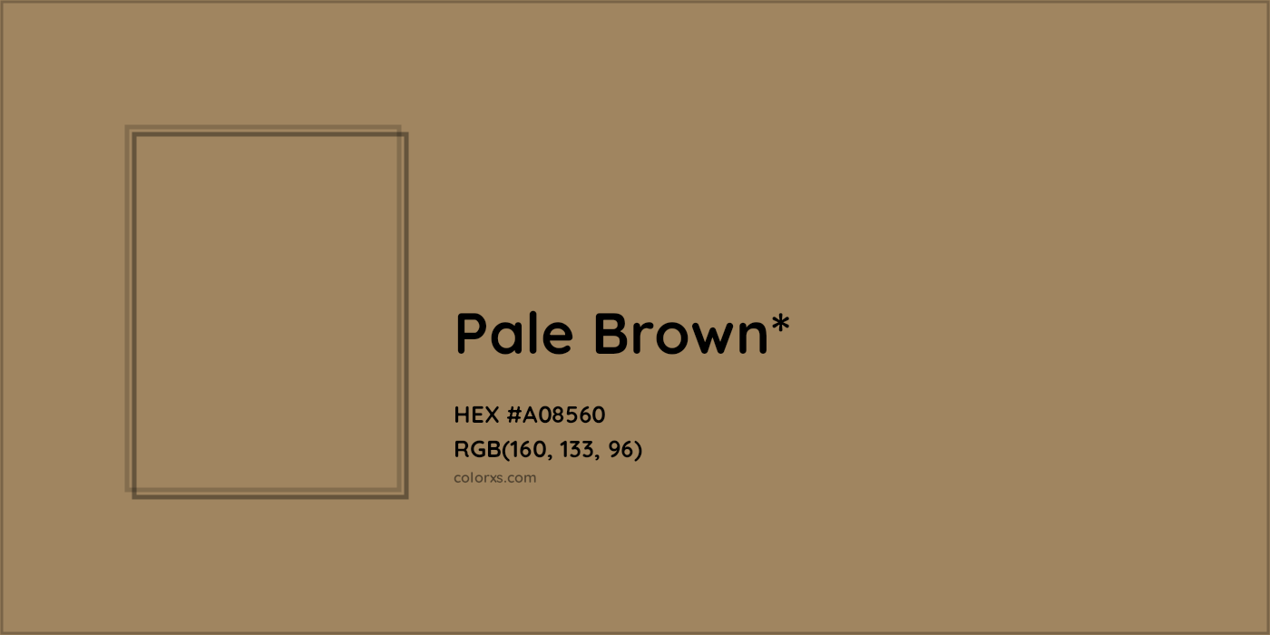 HEX #A08560 Color Name, Color Code, Palettes, Similar Paints, Images