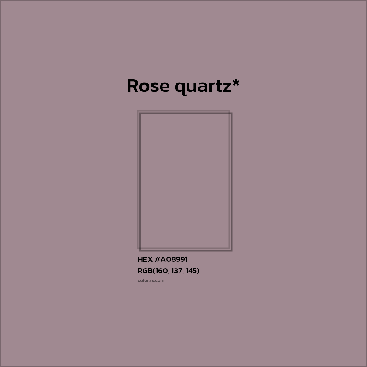 HEX #A08991 Color Name, Color Code, Palettes, Similar Paints, Images