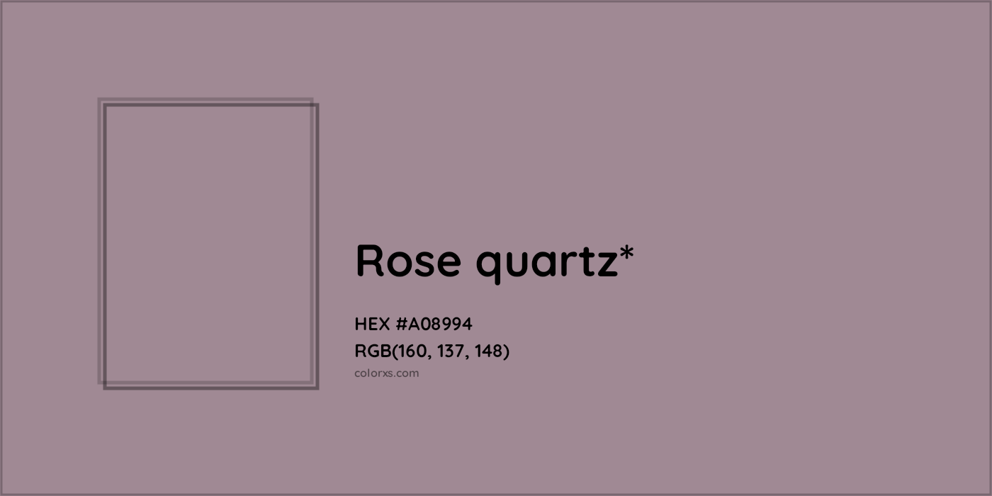HEX #A08994 Color Name, Color Code, Palettes, Similar Paints, Images