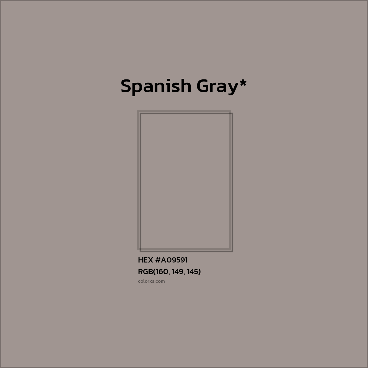 HEX #A09591 Color Name, Color Code, Palettes, Similar Paints, Images