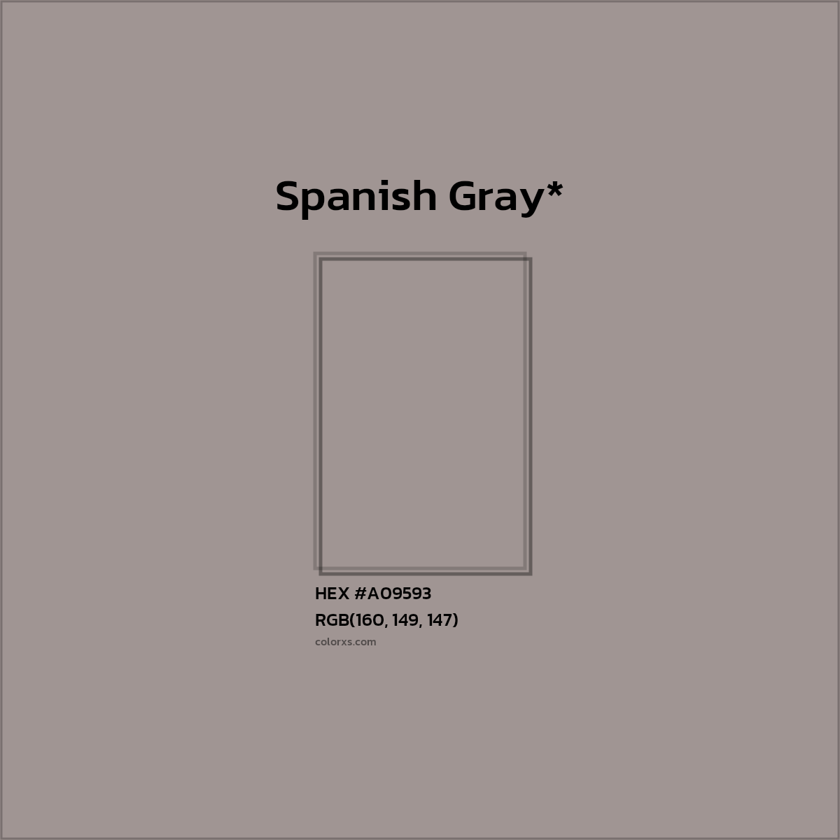HEX #A09593 Color Name, Color Code, Palettes, Similar Paints, Images