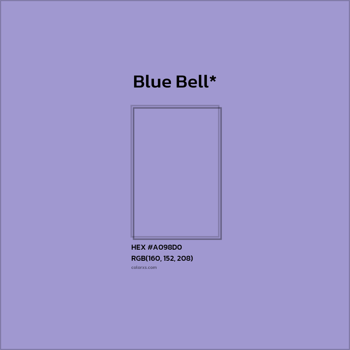 HEX #A098D0 Color Name, Color Code, Palettes, Similar Paints, Images