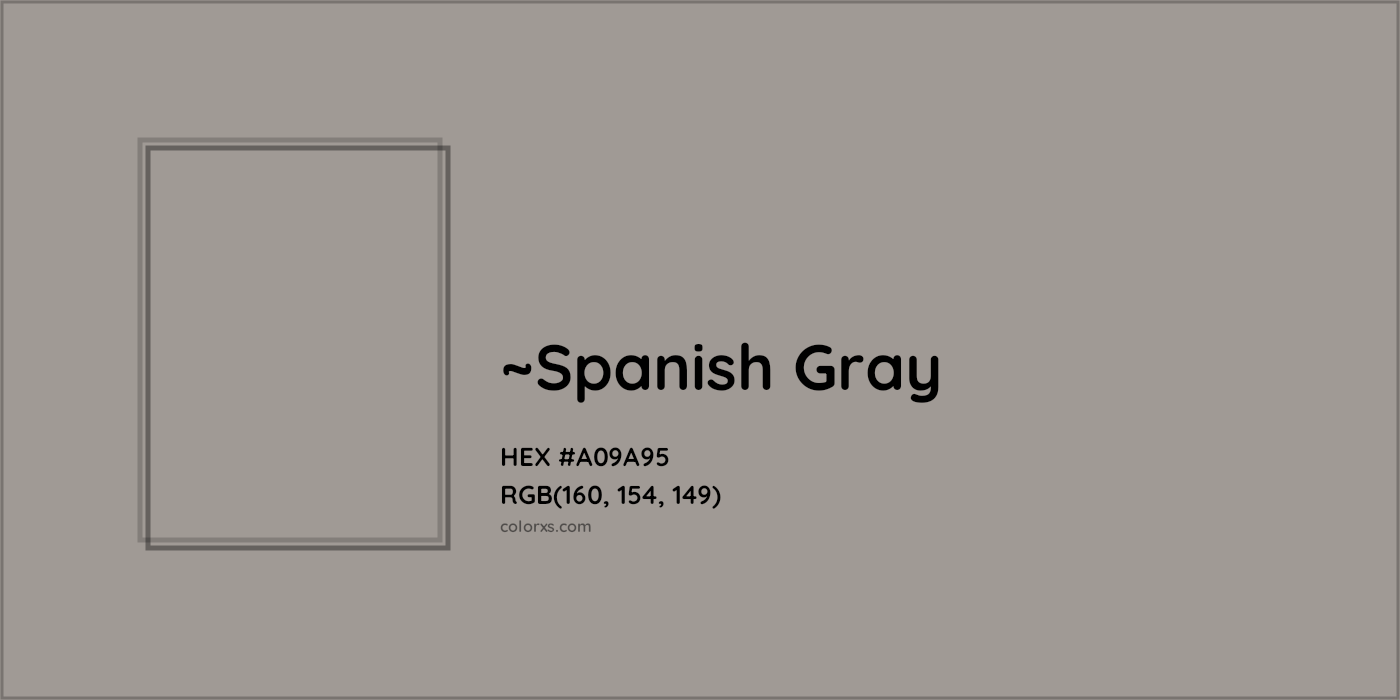 HEX #A09A95 Color Name, Color Code, Palettes, Similar Paints, Images