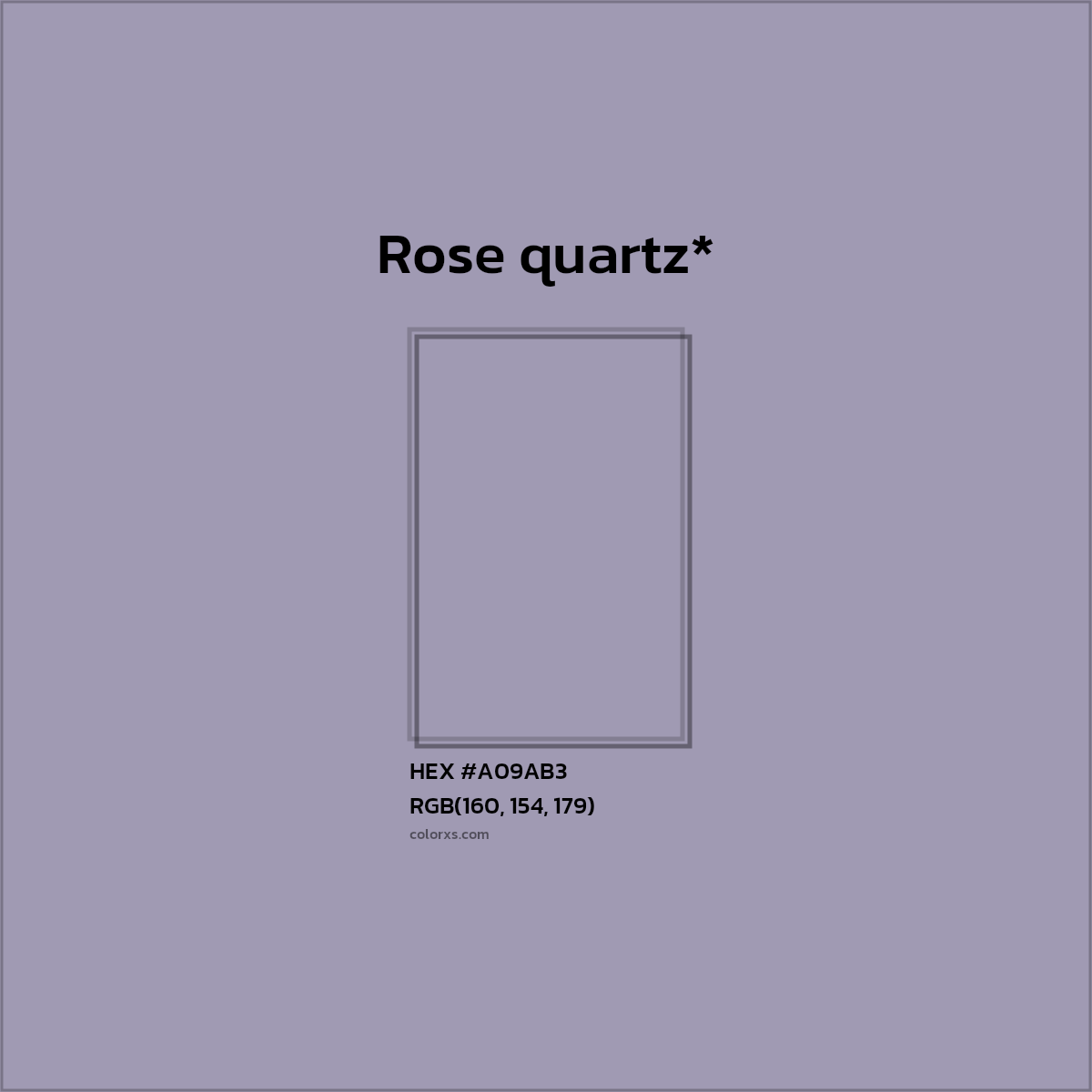 HEX #A09AB3 Color Name, Color Code, Palettes, Similar Paints, Images