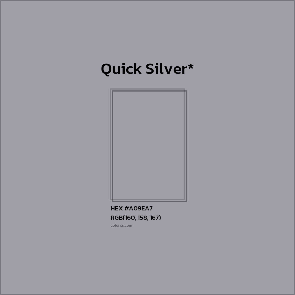 HEX #A09EA7 Color Name, Color Code, Palettes, Similar Paints, Images