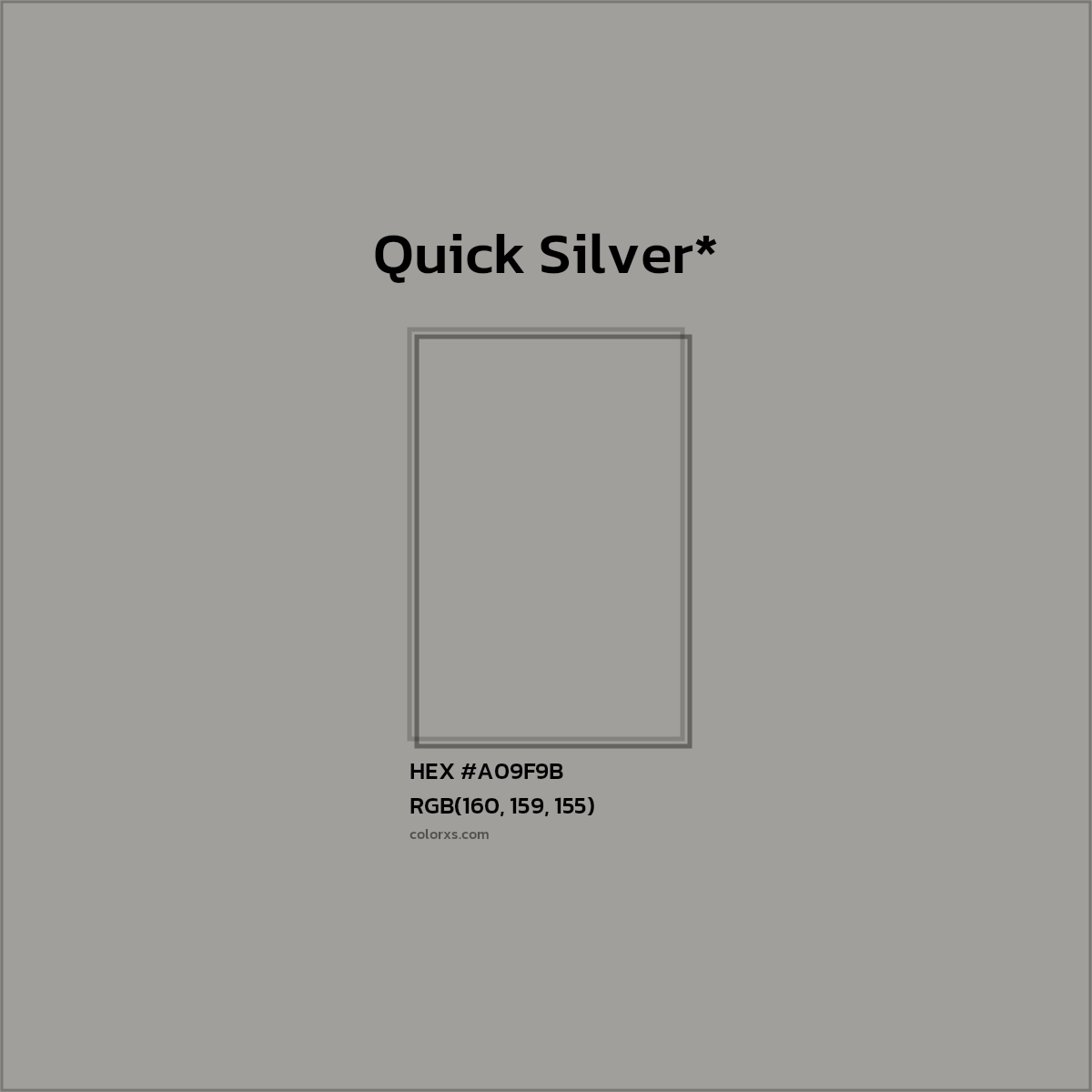 HEX #A09F9B Color Name, Color Code, Palettes, Similar Paints, Images