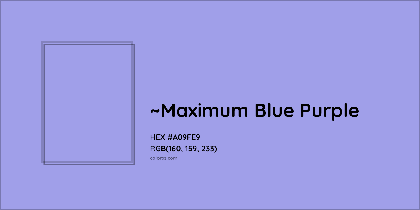 HEX #A09FE9 Color Name, Color Code, Palettes, Similar Paints, Images
