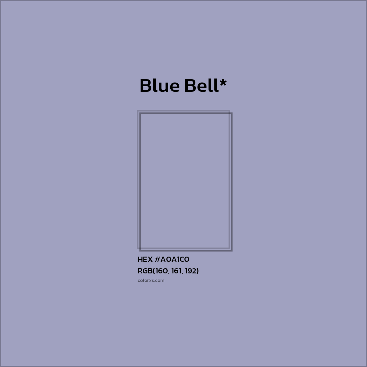 HEX #A0A1C0 Color Name, Color Code, Palettes, Similar Paints, Images
