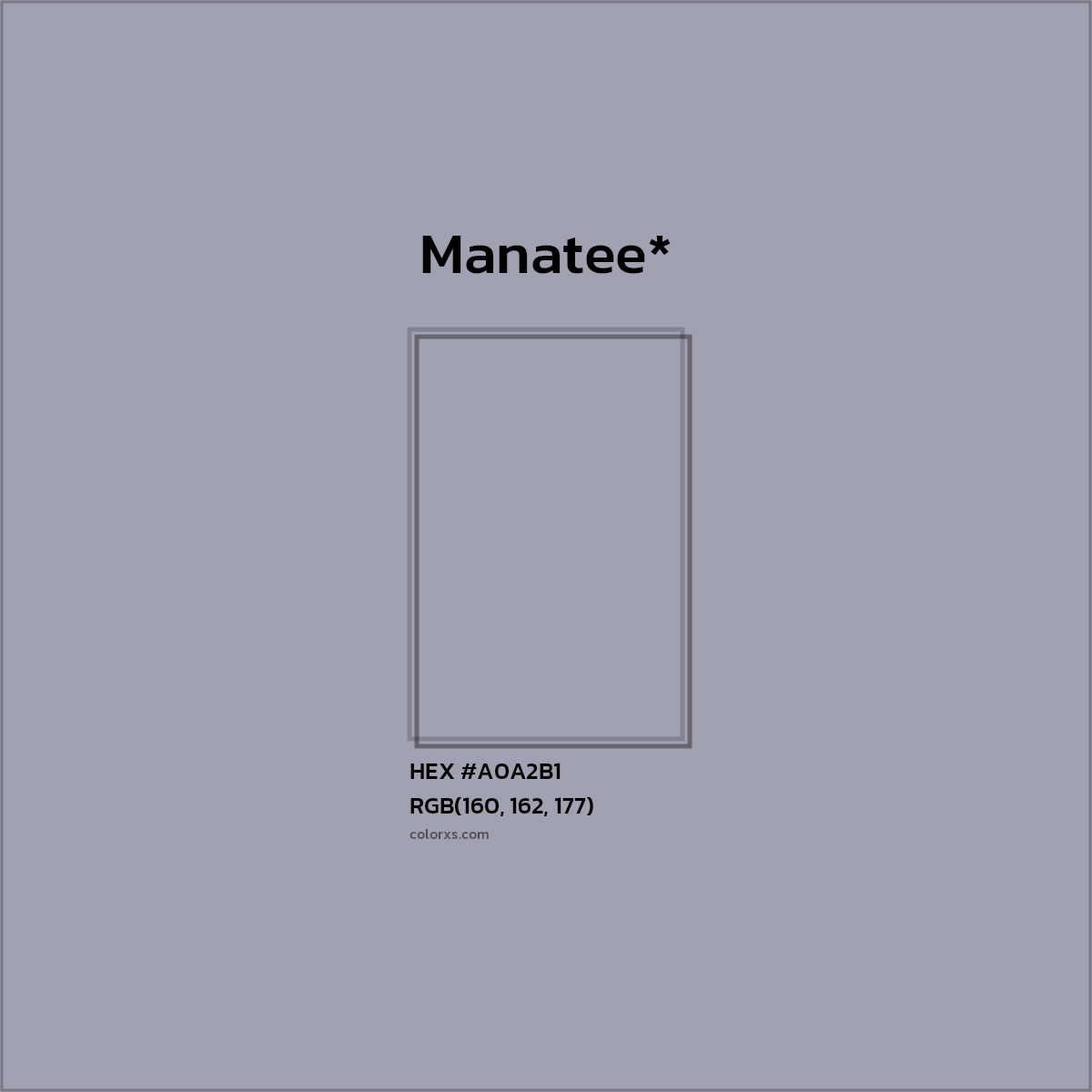 HEX #A0A2B1 Color Name, Color Code, Palettes, Similar Paints, Images
