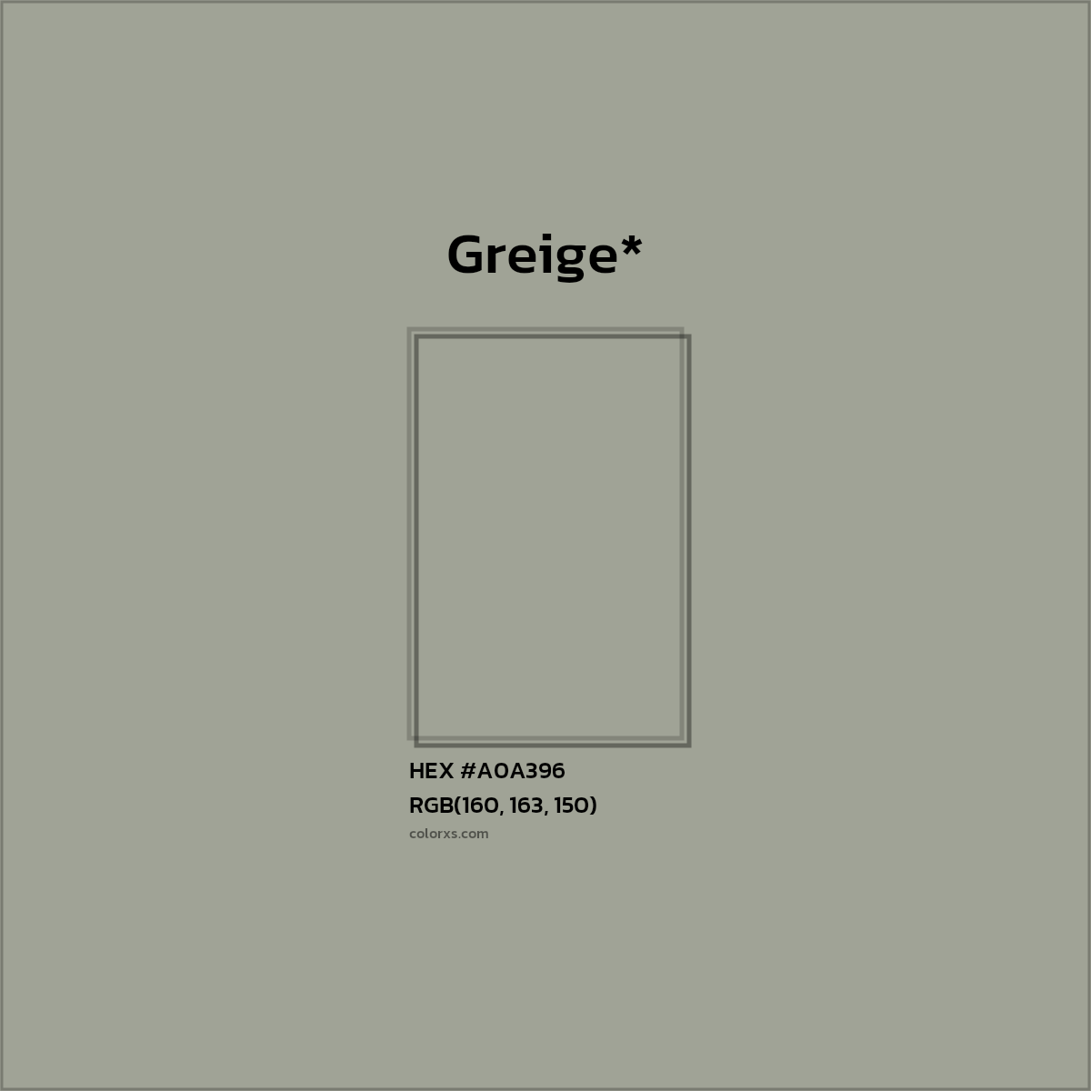 HEX #A0A396 Color Name, Color Code, Palettes, Similar Paints, Images
