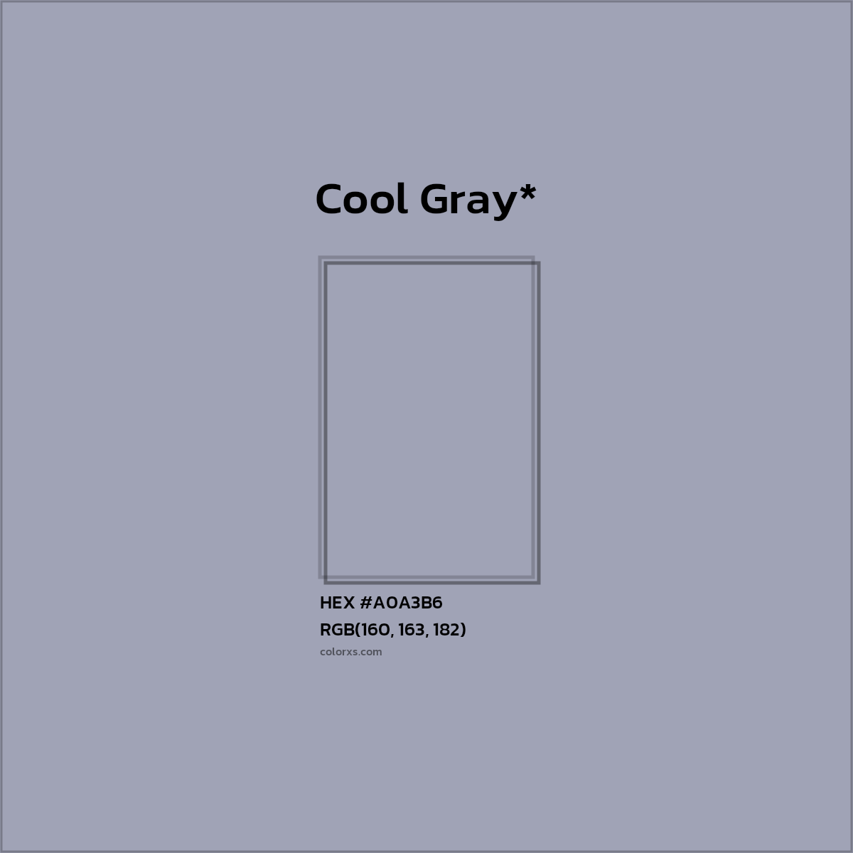 HEX #A0A3B6 Color Name, Color Code, Palettes, Similar Paints, Images