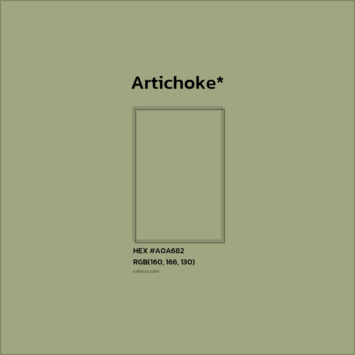 HEX #A0A682 Color Name, Color Code, Palettes, Similar Paints, Images