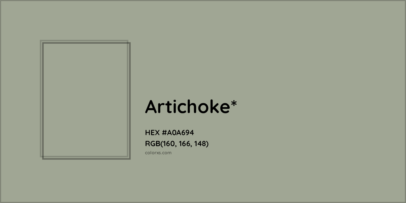 HEX #A0A694 Color Name, Color Code, Palettes, Similar Paints, Images