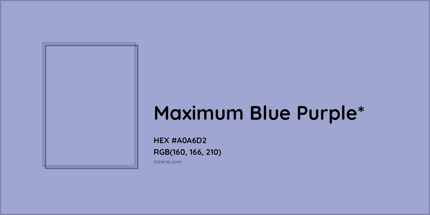 HEX #A0A6D2 Color Name, Color Code, Palettes, Similar Paints, Images